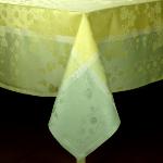 Square Jacquard Tablecloth yellow grape pattern 69x69"