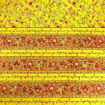Rectangle <B>Coated</B> Cotton Tablecloth 61X79" Yellow "Country" design