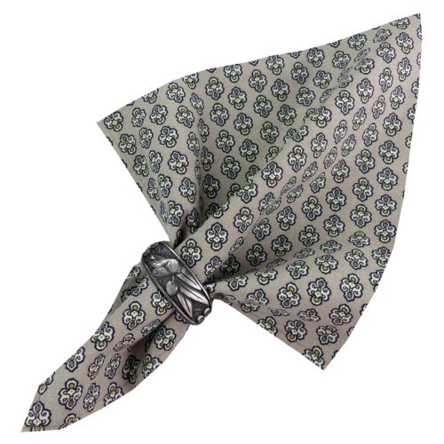 Grey Napkin, Provencal design "Bastidin", 100% pure cotton