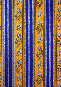 “Yellow/Blue”, Border Stripe Fabric 55