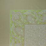 Square Cotton Tablecloth Beige/Green 69"X69" "Campano"