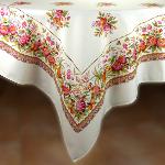 Square Cotton Tablecloth 69"X69" Fruits pattern