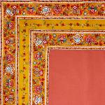Provencal Terracotta Square Cotton Tablecloth 63"X63" "Country"