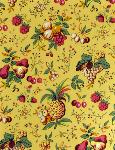 French Printed cotton Fabric Fruchié Yellow
