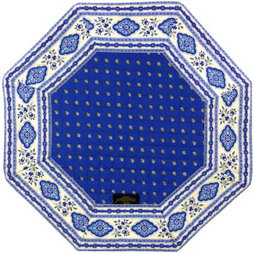 Blue Octogonal Quilted placemat "Esterel" design