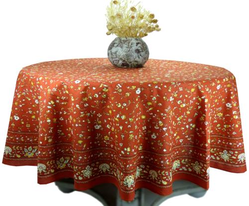 Round Cotton Tablecloth Bric "Country"