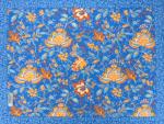 Provencal quilted cotton Placemat Blue "Colombes" 14x18