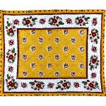 Quilted Yellow Cotton placemat 15"x19", Maianenco pattern