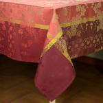 Square Jacquard Tablecloth Red grape pattern 69x69"