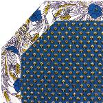 Blue Octogonal Quilted placemat, "Dentelle" design