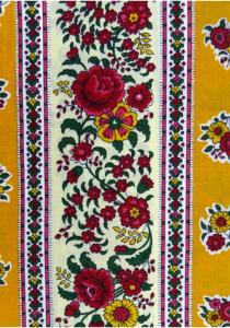Yellow Flowers, Provencal cotton fabric precut stripe 5,2