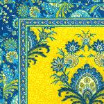 Yellow Quilted placemat 14"x18", "Haveli" design