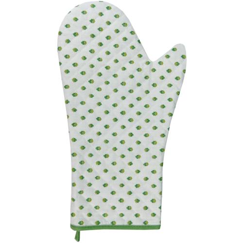 Esterel Ecru & Green Quilted Oven Glove – Provencal Design