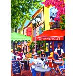 Multicolor Provencal Cotton Tea Towel, 19 x 26 inches, Provencal Café design