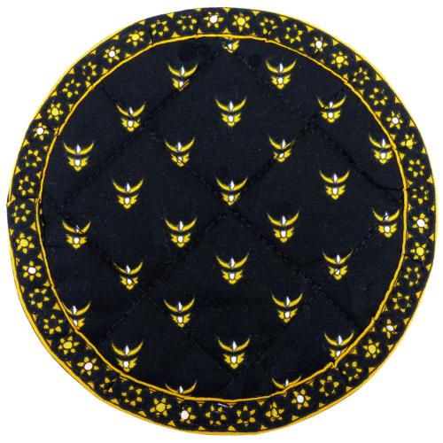 Cotton Quilted Black coaster Gardiano design