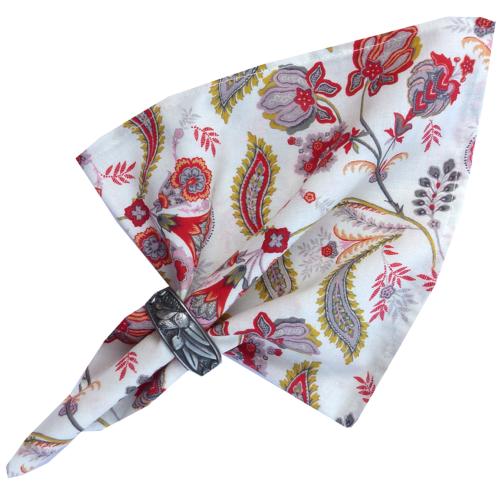 Provencal Cotton Napkin Red "Bastide