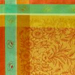 Jacquard Table Runner, Orange “Epis” pattern, 22 x 50 inches