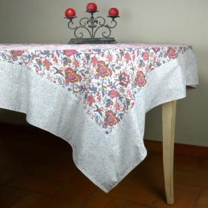 Provencal Square Cotton Tablecloth Ecru "Colombes