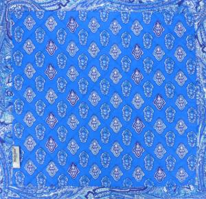 Square Provencal Table Mat Blue "Calissons" pattern