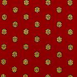 Red Napkin, Provencal design "Camellias", 100% pure cotton