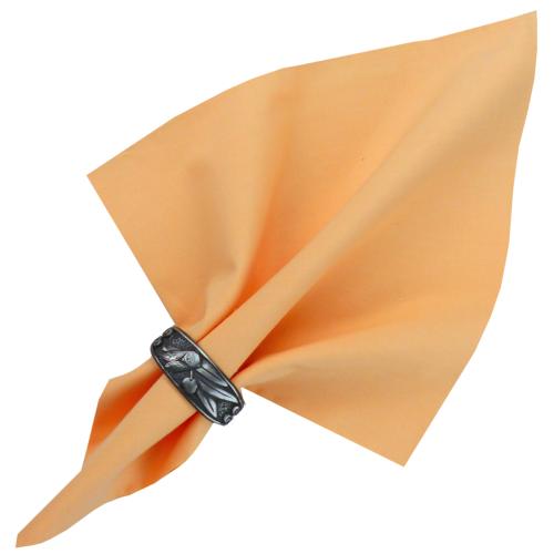 Plain Salmon Napkin 100% pure cotton by Valdrôme