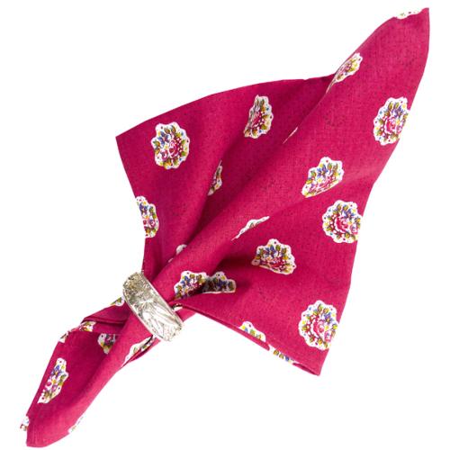 Cotton Napkin Pink "Flowers" authentic Provencal design