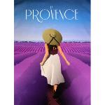 Purple Provencal Cotton Tea Towel, 19 x 26 inches, La Provence design