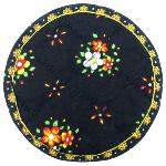 Cotton Quilted Black/Green coaster Farandole design