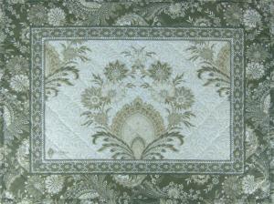 French Quilted Cotton Taupe color Placemat "Haveli" 14x18''