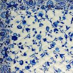 White Provencal quilted table runner "Country" 14x28 inch