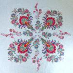 Square Cotton Tablecloth Raspberry pattern Haveli" 63"x63