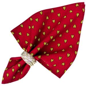 Cotton Napkin Red "Bees" authentic Provencal design