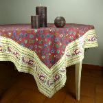 Provencal Square Cotton Tablecloth Red Floral pattern