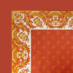 Rectangle Coral Pink Cotton Tablecloth 67"X102" "Campano"