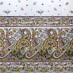 Rectangle Cotton Tablecloth 63X79" Pearl "Bagnols" pattern