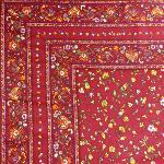 Provencal Rectangle Cotton Tablecloth Red "Country