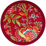 Cotton Quilted Red coaster Colombes design