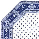 White Octogonal Provencal Quilted placemat "Esterel" design