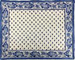 Quilted White Cotton placemat 15"x19", Bonis pattern