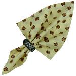 Beige Napkin, Provencal design "Camellias", 100% pure cotton