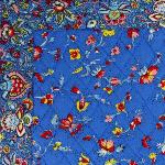 BIG Quilted placemat 14x22" Blue, Country pattern