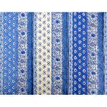 Blue Quilted cotton placemat 14"x 18",  "Gordes" pattern