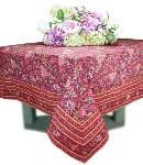 Cassis Rectangle Tablecloth 63X79" "Colombes" pattern
