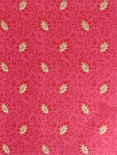 French Printed Fabric Campano Red Coral