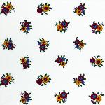 White Napkin, Provencal design "Flowers", 100% pure cotton