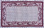 Rectangle Cotton Tablecloth Ecru/Red 59"X98,5" "Vaccarès