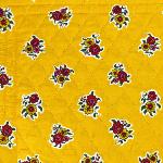 Reversible Quilted placemat "Flowers" and plain Yellow