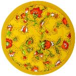 Cotton Quilted Yellow coaster Country design