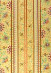 "Beige Honeymoon" Provencal Printed Border stripe Fabric