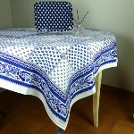 Provencal Rectangle Cotton Tablecloth White "Vaccares